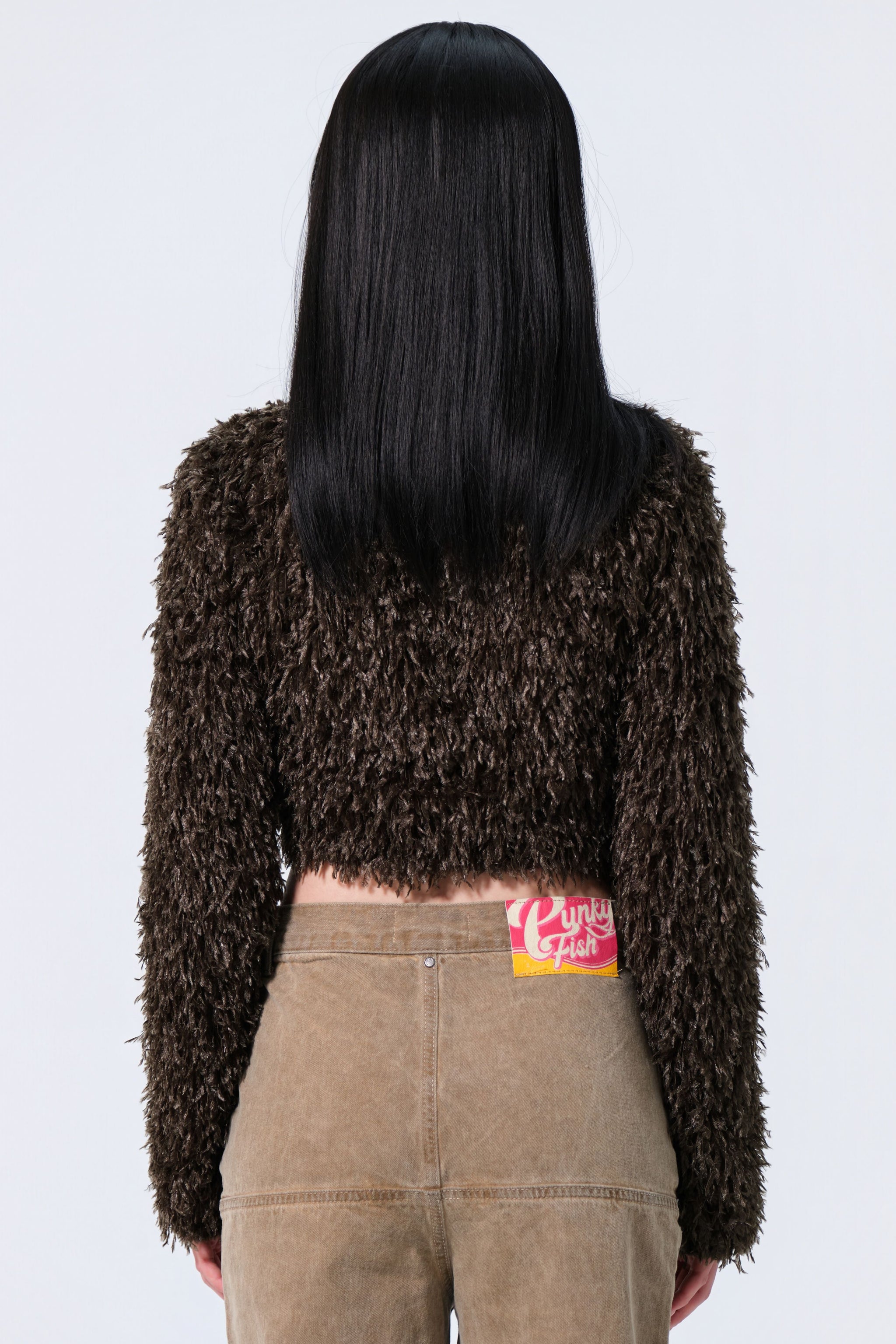 Mr.Creape】 Cropped Shaggy Knit (Black) Beverly Hills Polo Club 