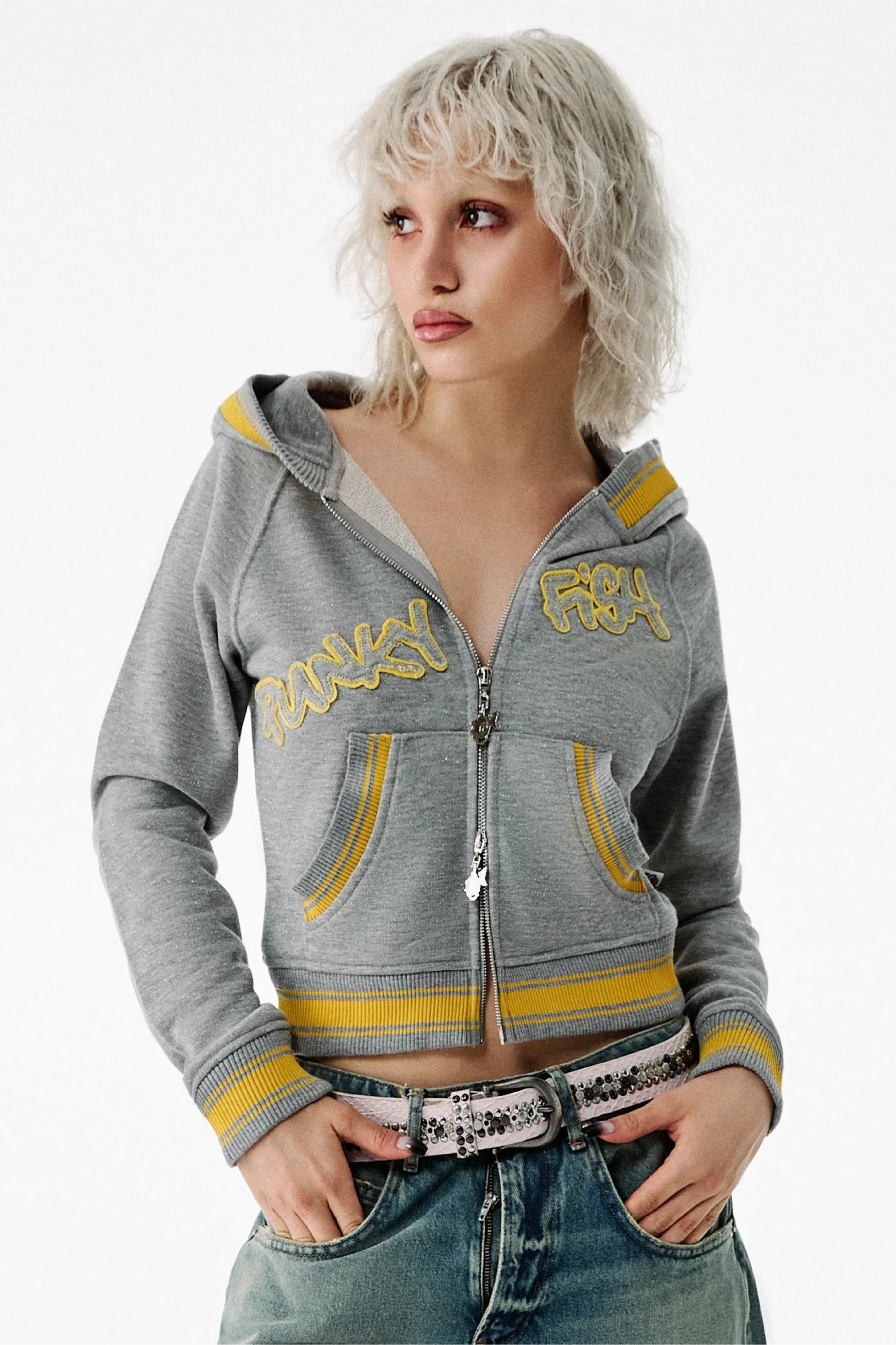 Punkyfish Bimini Hoodie Sweatshirt Grey Melange